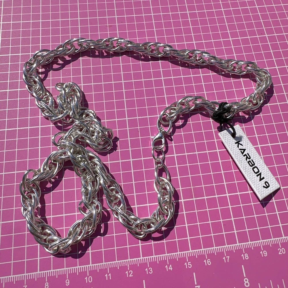 4pcs for $20 in my store ‼️KARBON 9 Silver Chain Necklace 26 inches